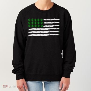 Weed American Flag Women's Sweatshirt