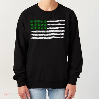 Weed American Flag Women's Sweatshirt