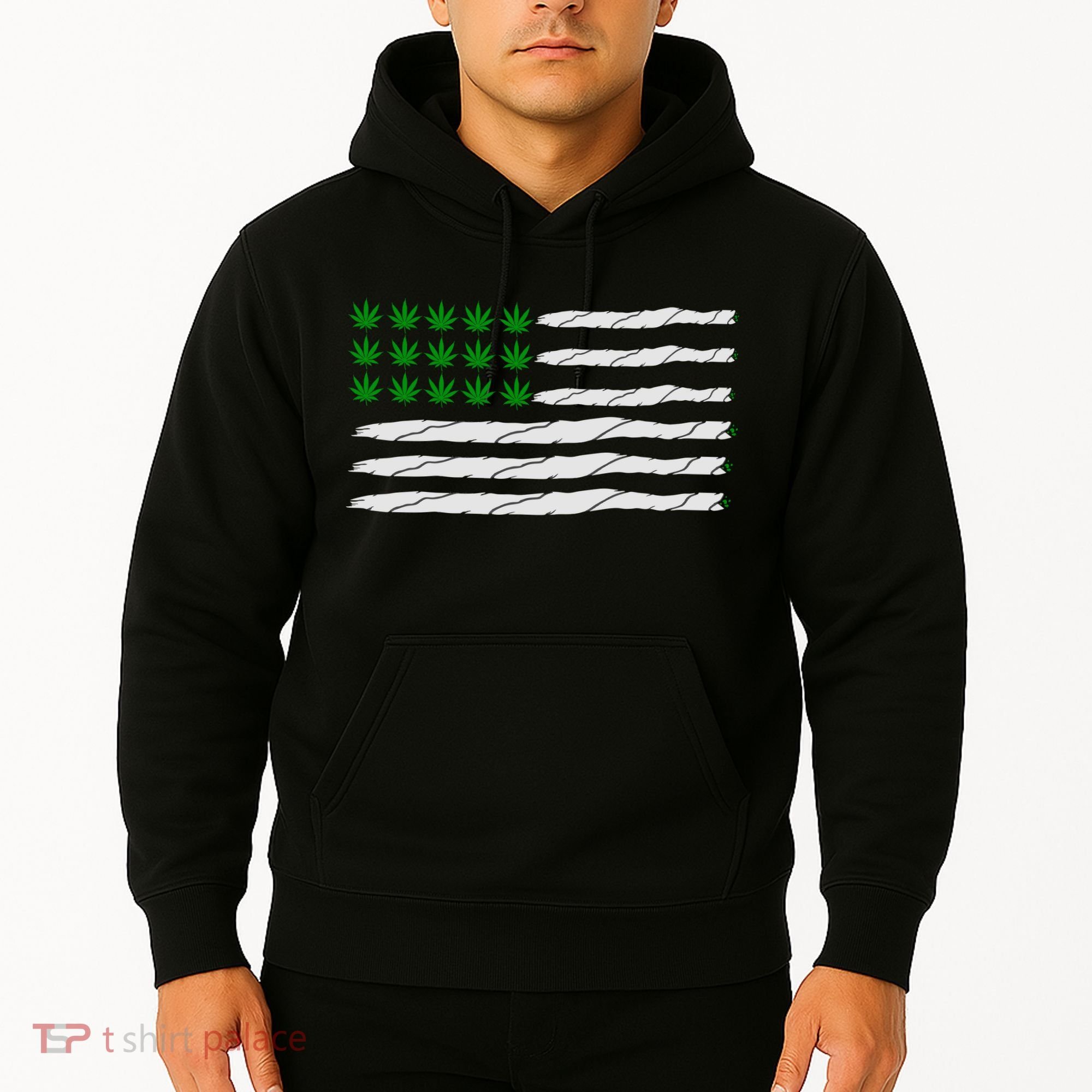 Weed American Flag Hoodie
