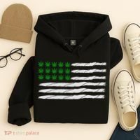 Weed American Flag Hoodie thumb 4