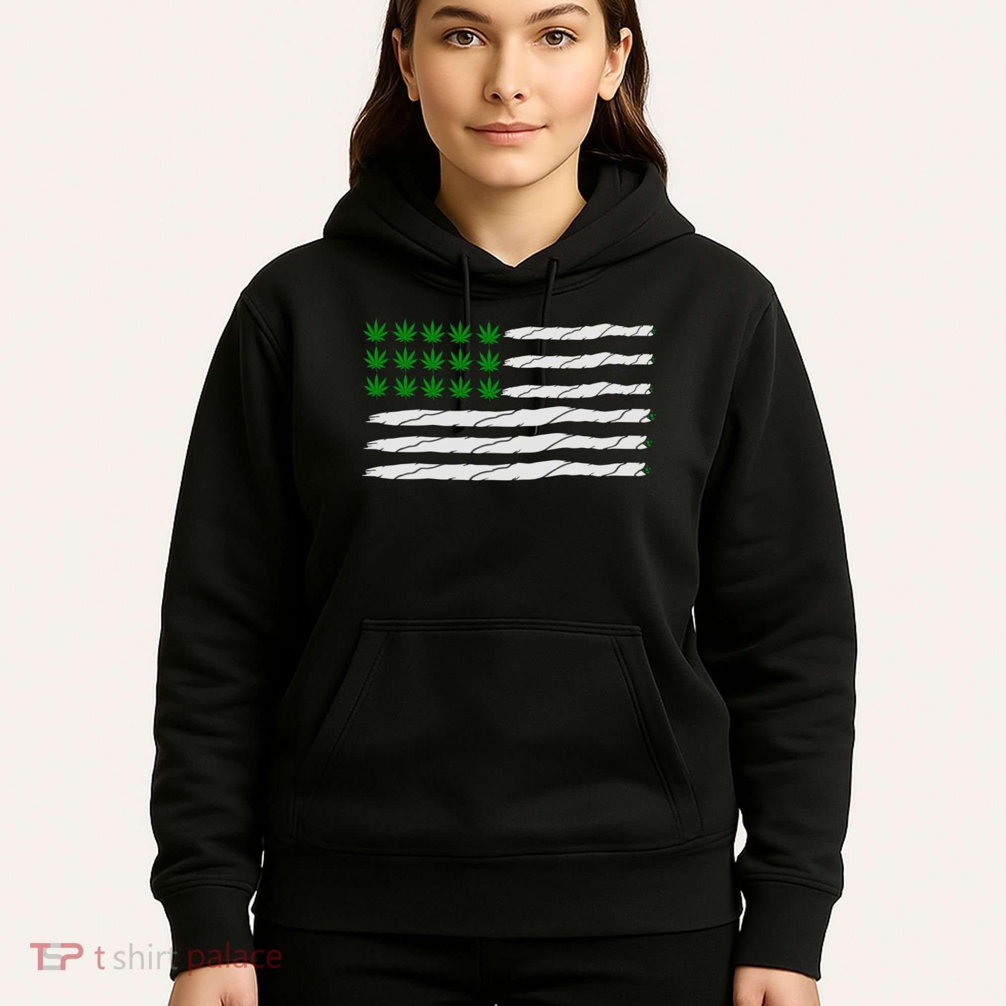 Weed American Flag Hoodie