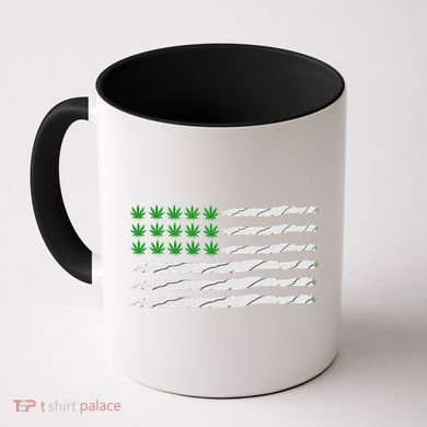 Weed American Flag Coffee Mug