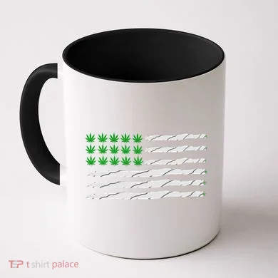 Weed American Flag Coffee Mug