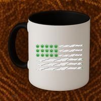 Weed American Flag Coffee Mug thumb 2