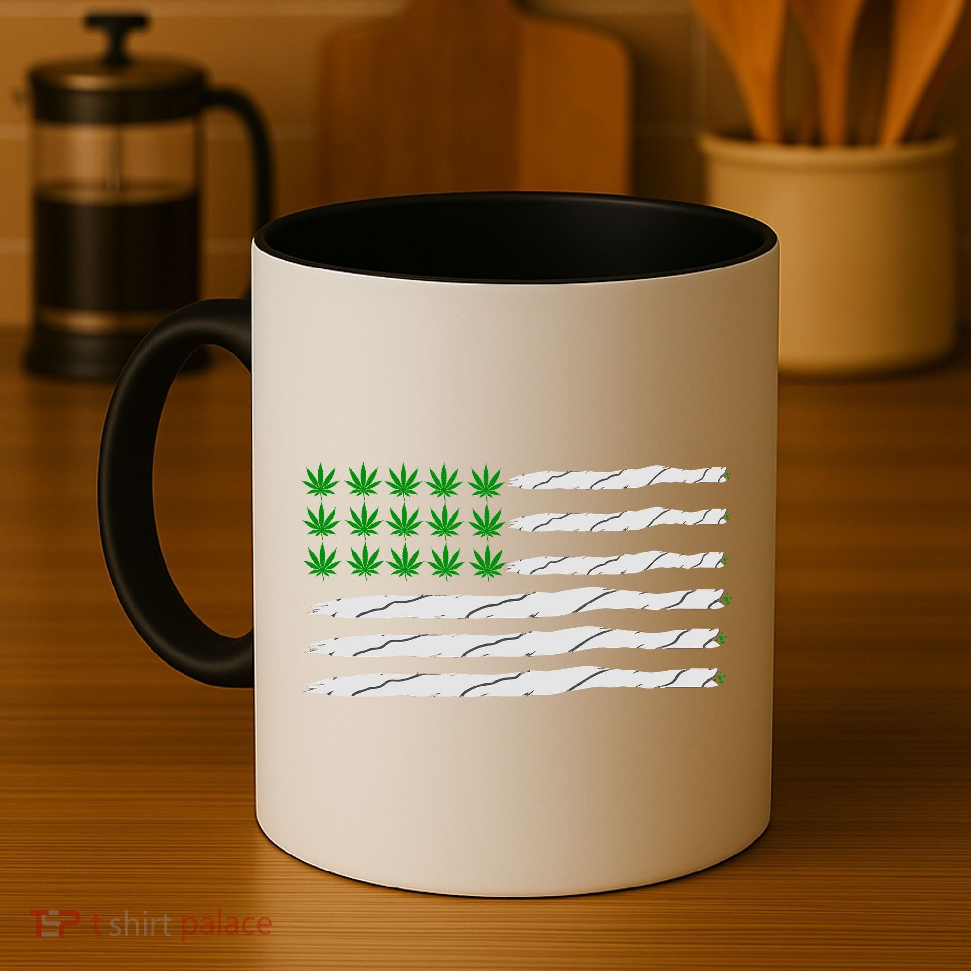 Weed American Flag Coffee Mug