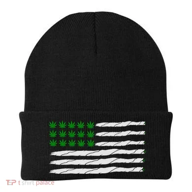 Weed American Flag Beanie