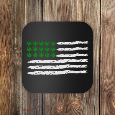 Weed American Flag Coaster