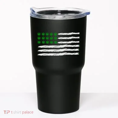 Weed American Flag Tumbler