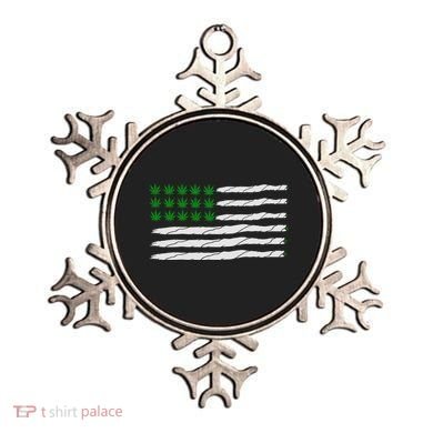 Weed American Flag Ornament
