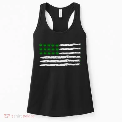 Weed American Flag Women's Tank Top