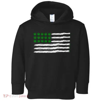 Weed American Flag Toddler Hoodie