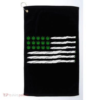 Weed American Flag Golf Towel