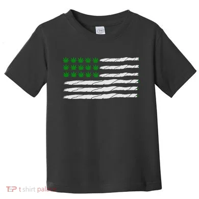 Weed American Flag Toddler T-Shirt
