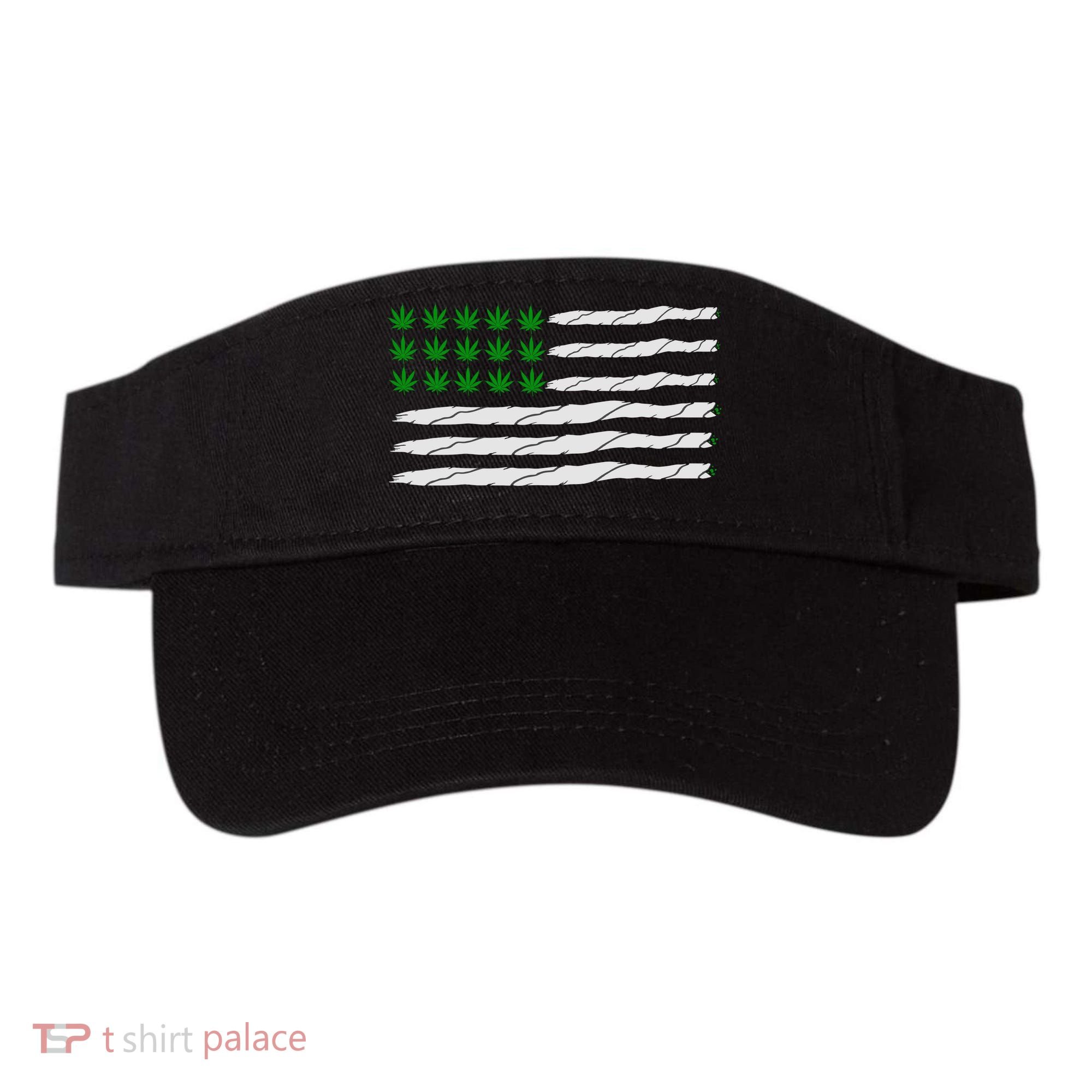 Weed American Flag Visor