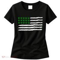 Weed American Flag Women's T-Shirt thumb 0