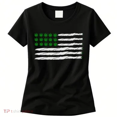 Weed American Flag Women's T-Shirt