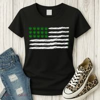 Weed American Flag Women's T-Shirt thumb 3