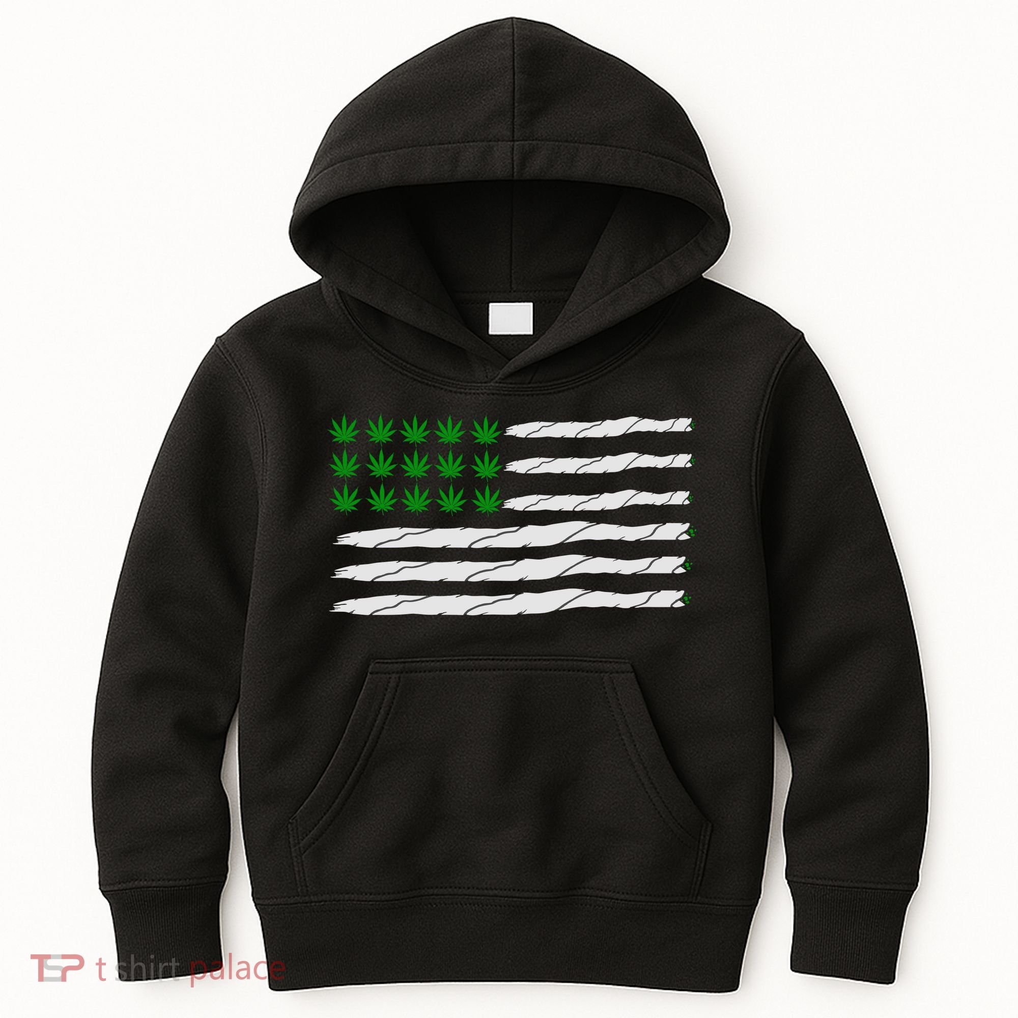 Weed American Flag Kids Hoodie