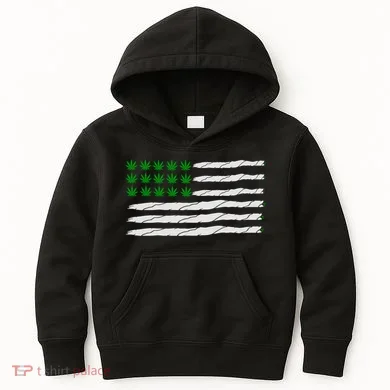 Weed American Flag Kids Hoodie