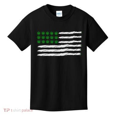 Weed American Flag Kids T-Shirt