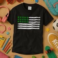 Weed American Flag Kids T-Shirt thumb 3