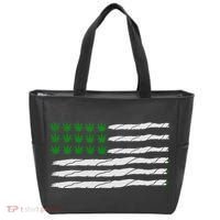 Weed American Flag Tote Bag thumb 0