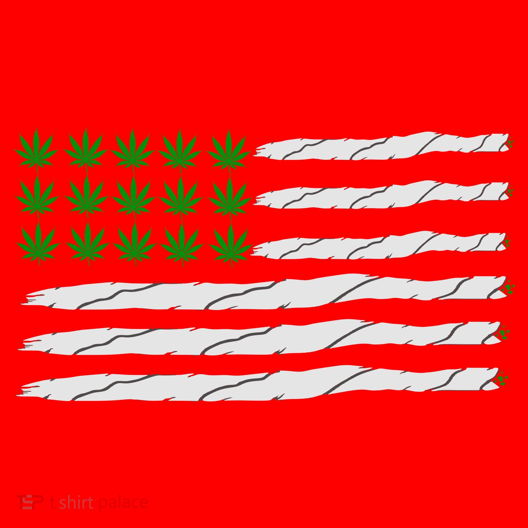 Weed American Flag Santa Hat