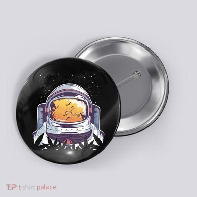 Weed Astronaut Button