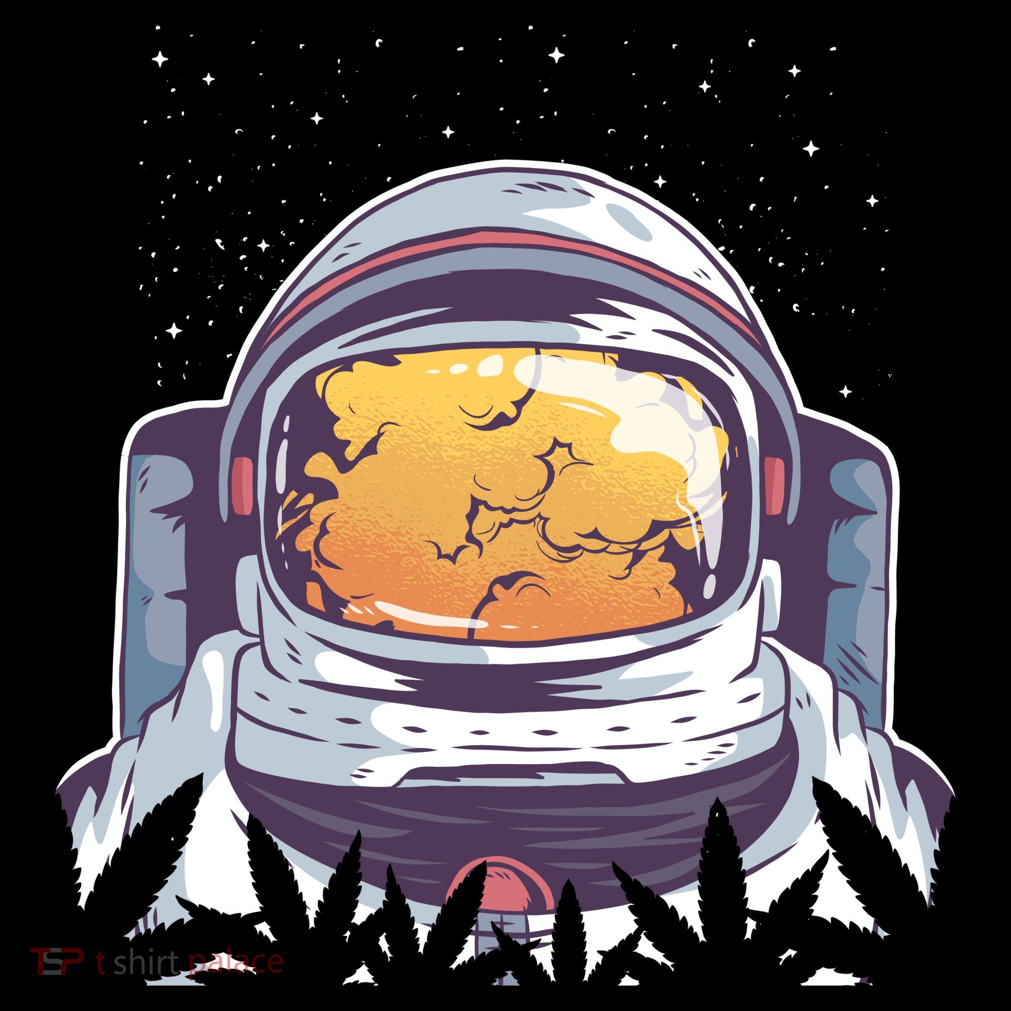 Weed Astronaut Button