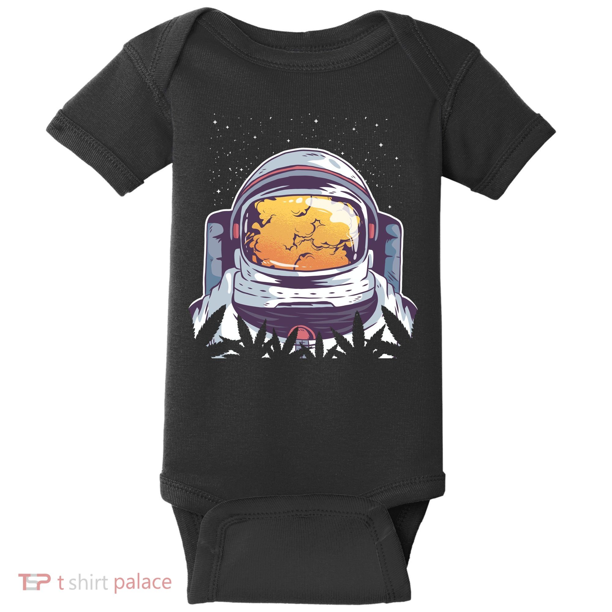 Weed Astronaut Baby Bodysuit