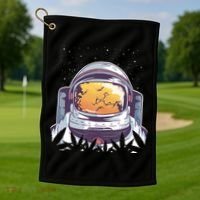 Weed Astronaut Golf Towel thumb 1