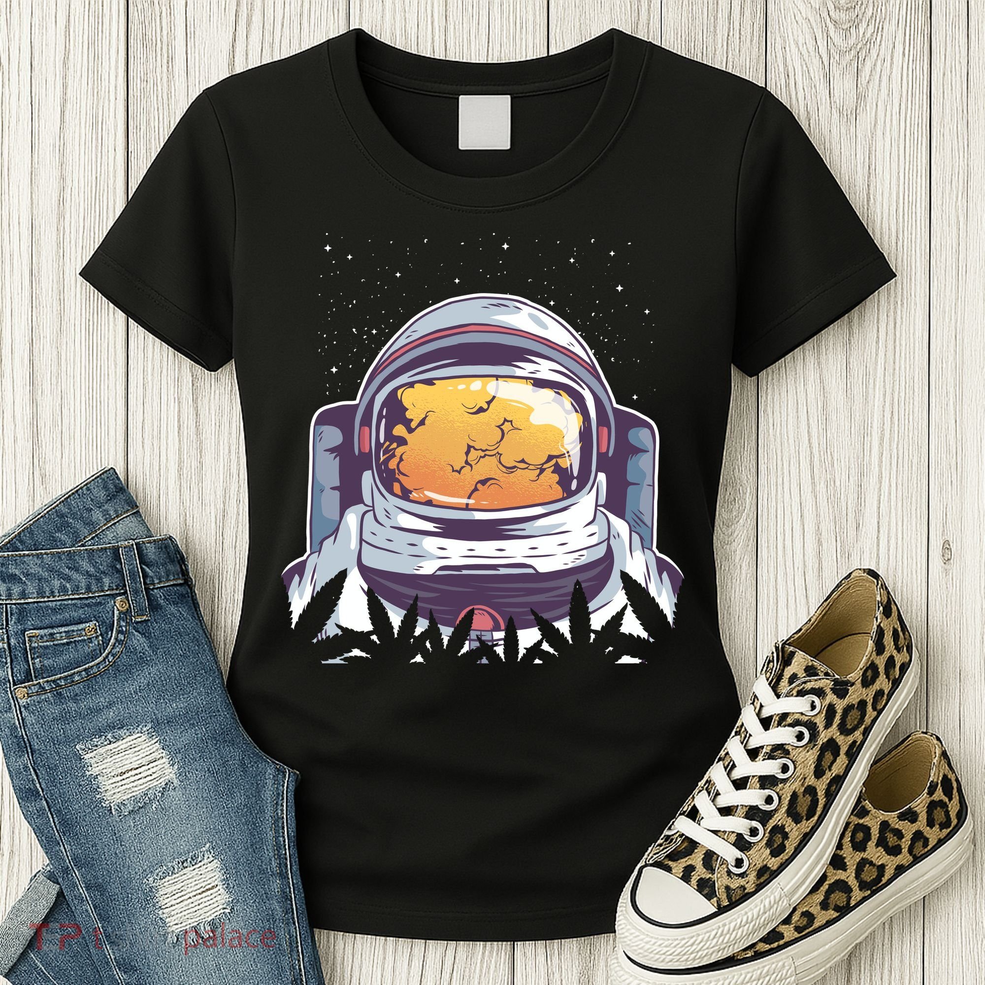 Weed Astronaut Women's T-Shirt