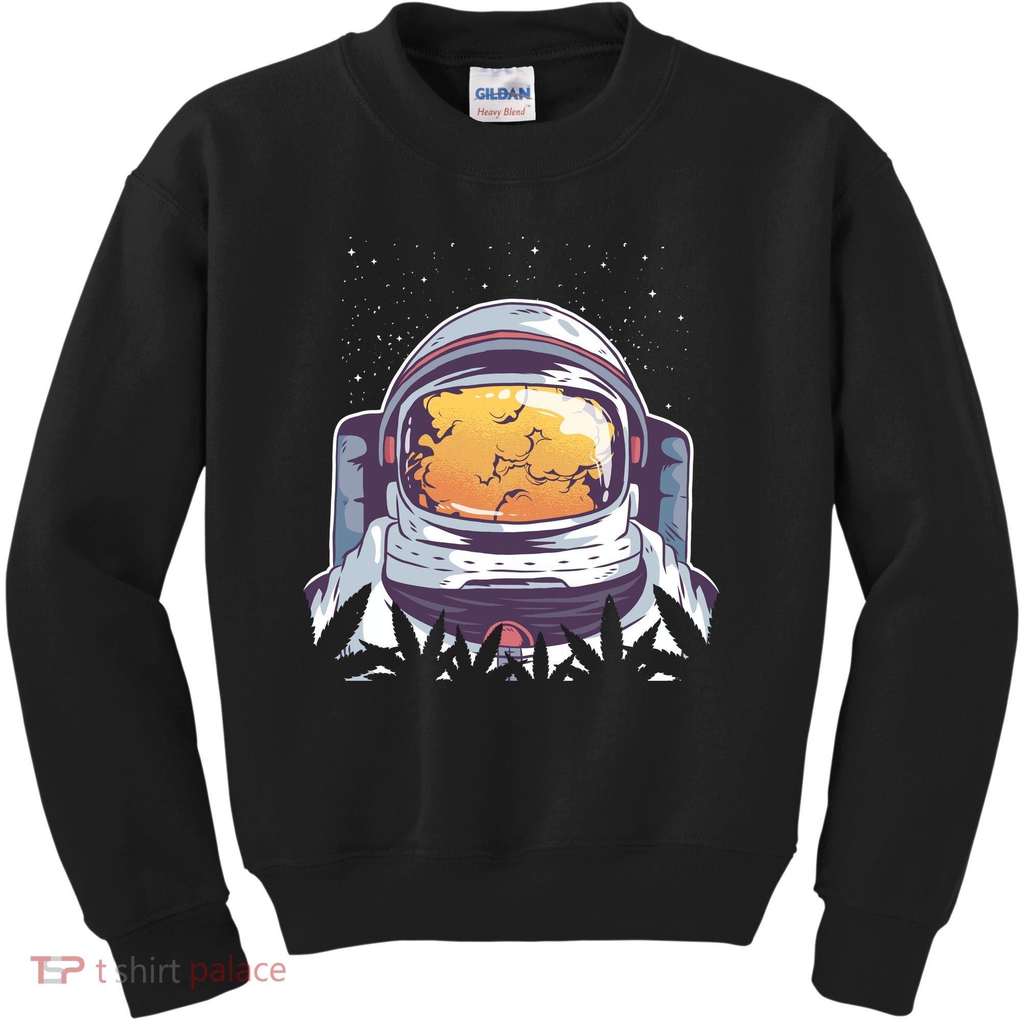 Weed Astronaut Kids Sweatshirt