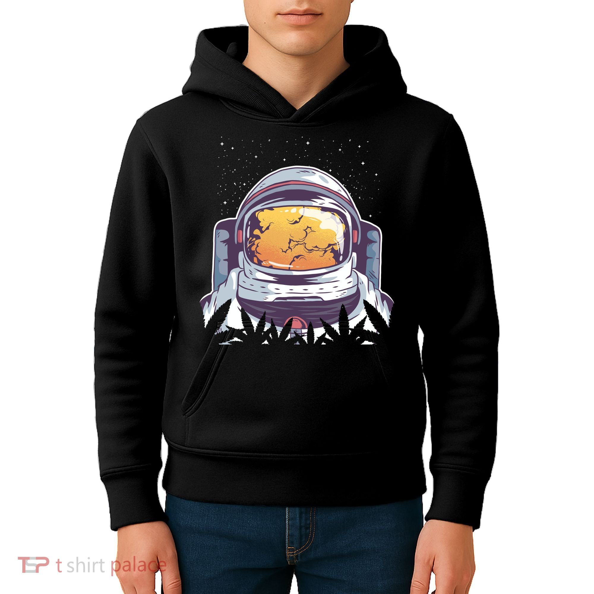 Weed Astronaut Kids Hoodie