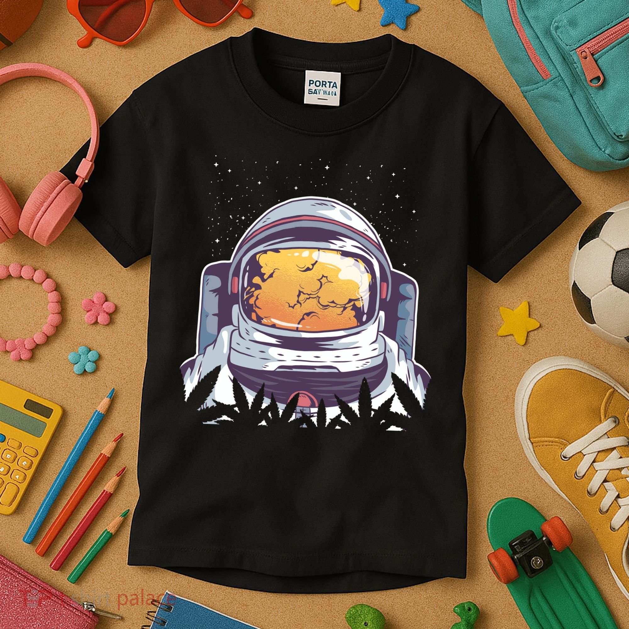 Weed Astronaut Kids T-Shirt