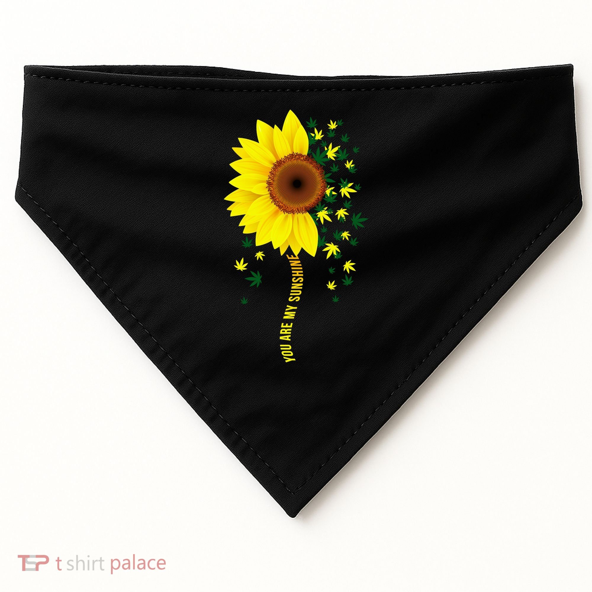 Weed Flower You Are My Sunshine USA-Made Doggie Bandana