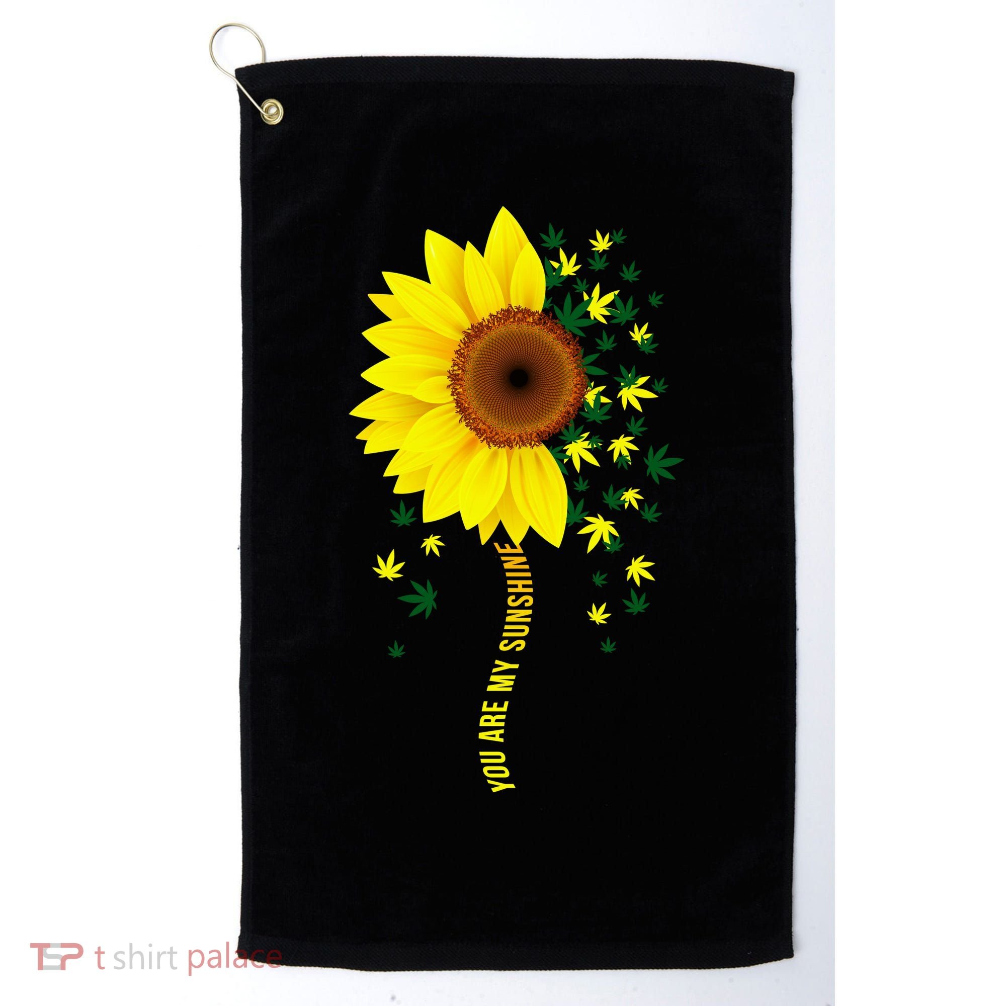 Weed Flower You Are My Sunshine Golf Towel