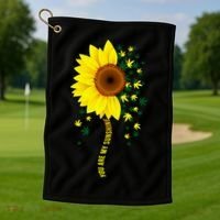 Weed Flower You Are My Sunshine Golf Towel thumb 1