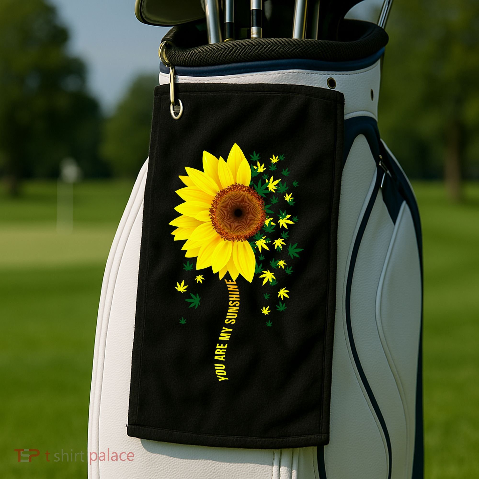 Weed Flower You Are My Sunshine Golf Towel