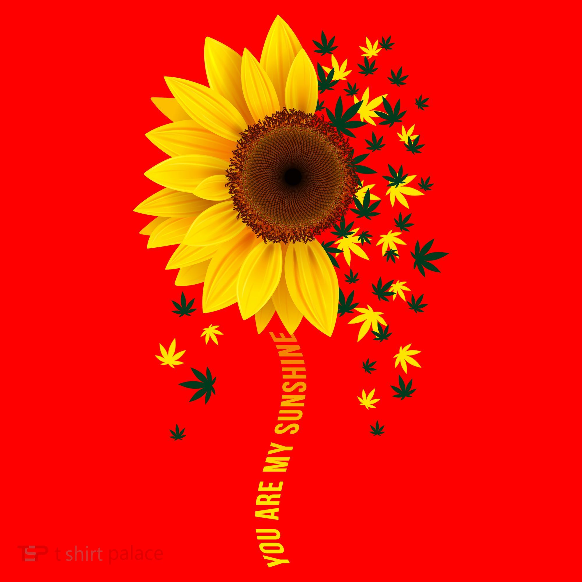 Weed Flower You Are My Sunshine Santa Hat
