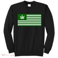 Weed Green America Flag Sweatshirt thumb 0
