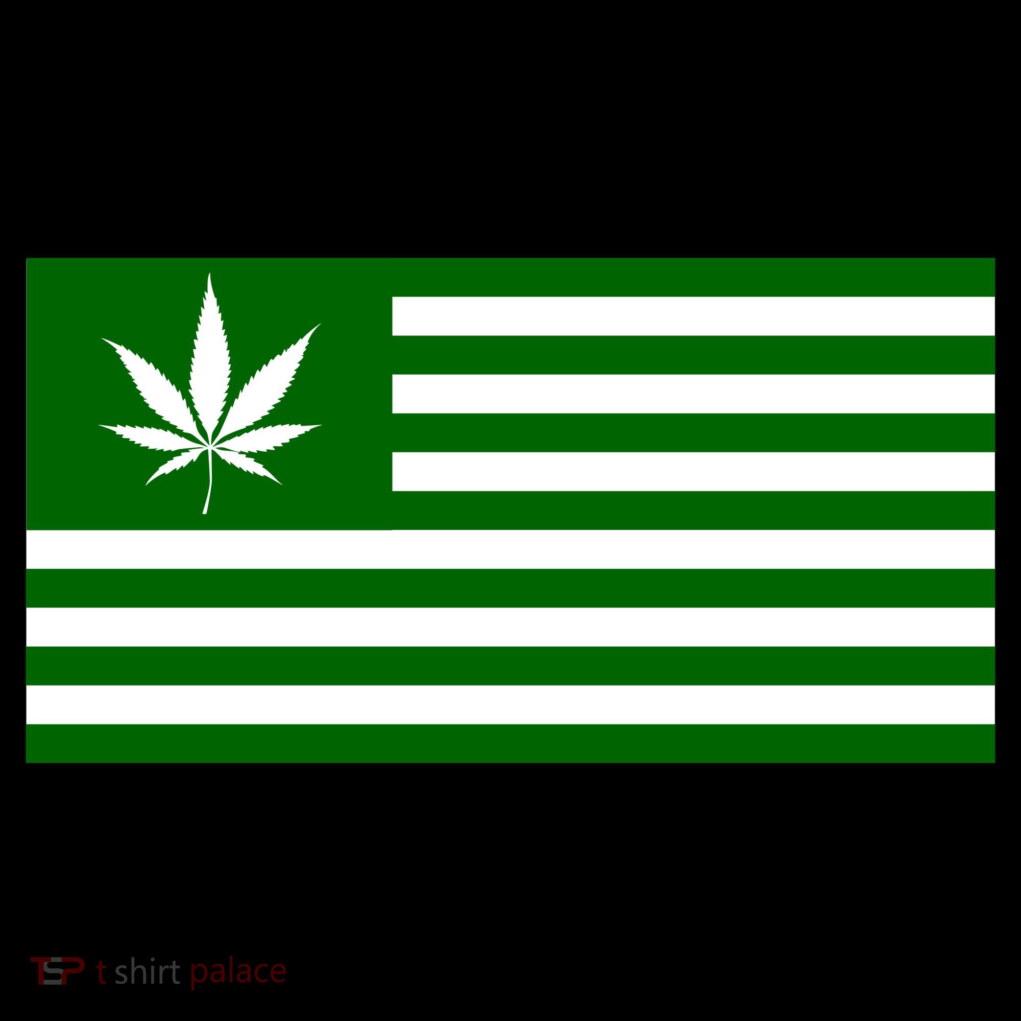 Weed Green America Flag Sweatshirt