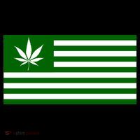 Weed Green America Flag T-Shirt thumb 7