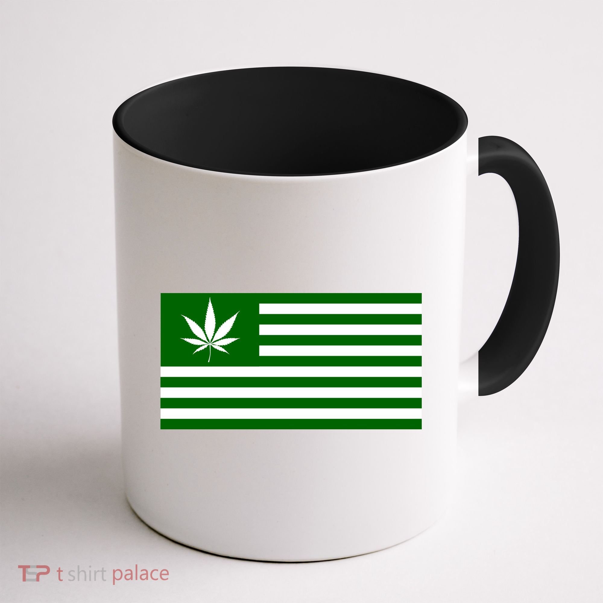 Weed Green America Flag Coffee Mug