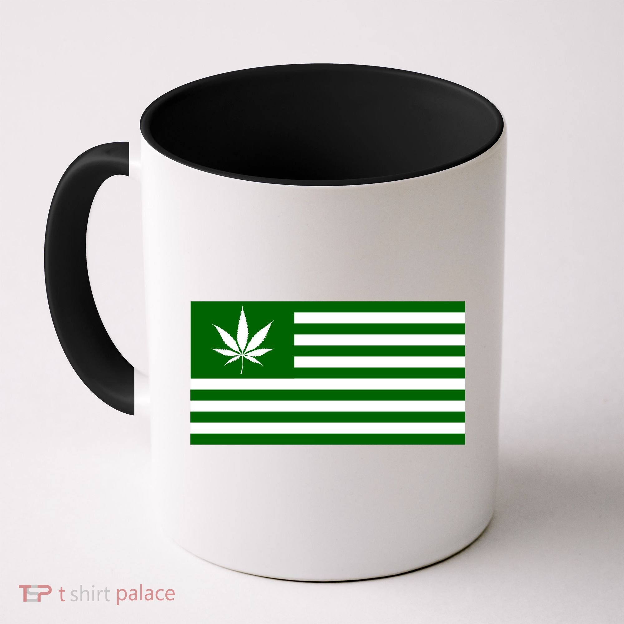 Weed Green America Flag Coffee Mug