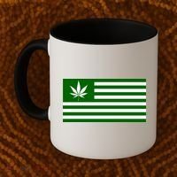 Weed Green America Flag Coffee Mug thumb 2