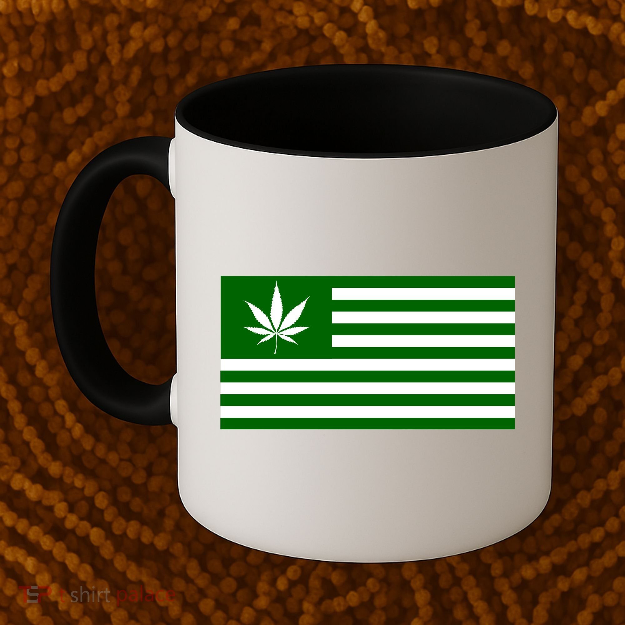 Weed Green America Flag Coffee Mug
