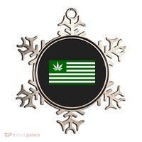 Weed Green America Flag Ornament thumb 0