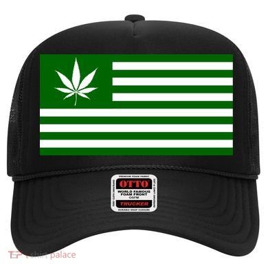 Weed Green America Flag Hat