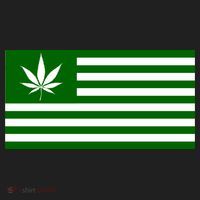 Weed Green America Flag Hat thumb 2